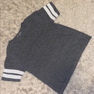 Charlotte russe loose grey with white striped top